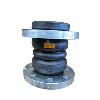 Double sphere rubber flexible joint